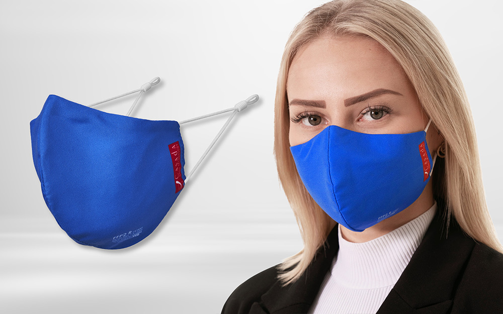 Zertifizierte FFP2 R Nano-Maske-PRO mit verstellbaren Ohrclips